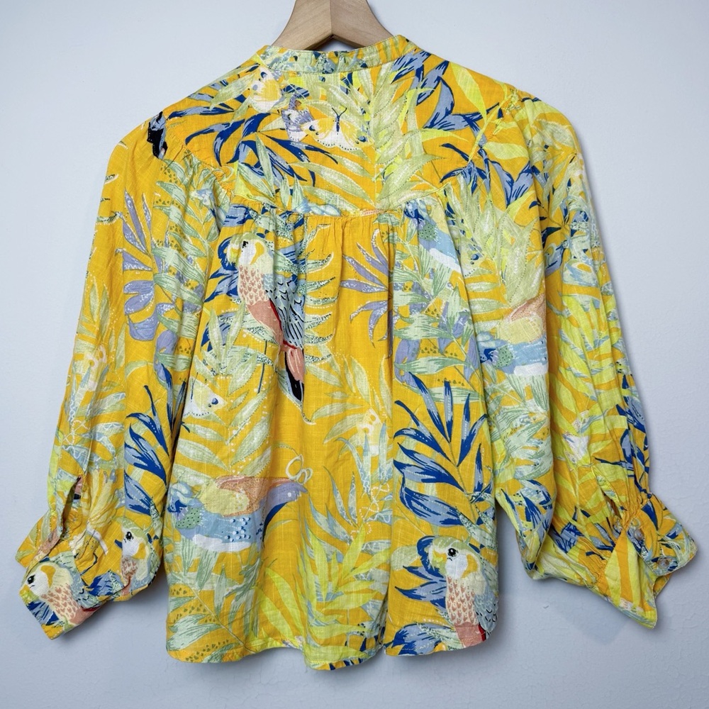 Anthro Maeve Parrot Print Top - Picture 9 of 12